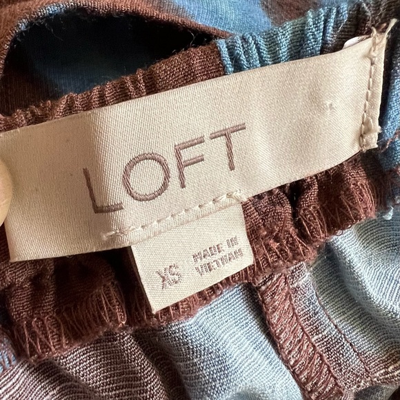 Ann Taylor LOFT Beach Tie Back Jumpsuit Star Tie Dye Wrap Wide Leg Jumpsuit XS - Picture 4 of 12